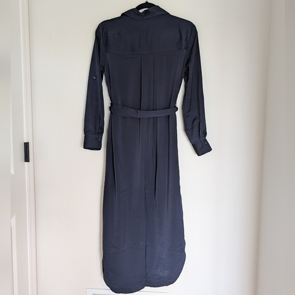 Banana Republic Button Up Navy Dress XS Petite - Picture 2 of 5